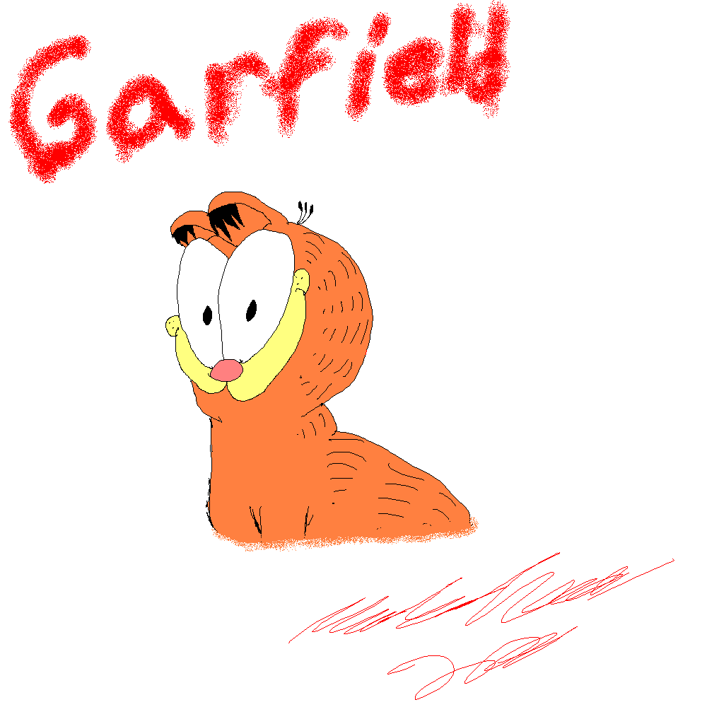Garfield Done in Paint by MeerkatQueen
