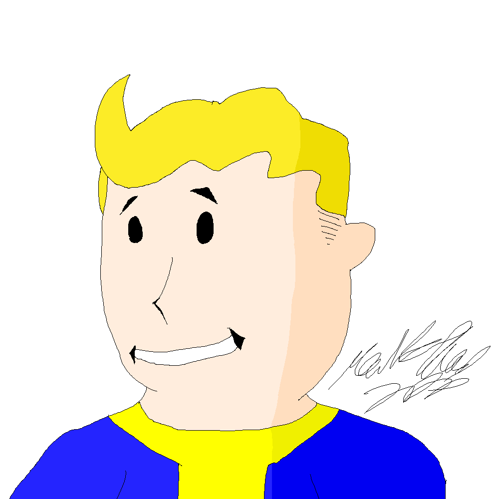 Teh Vault Boy from Fallout 3 by MeerkatQueen