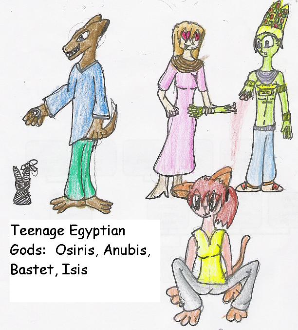 'Those crazy egyptian gods' by Meerkatty