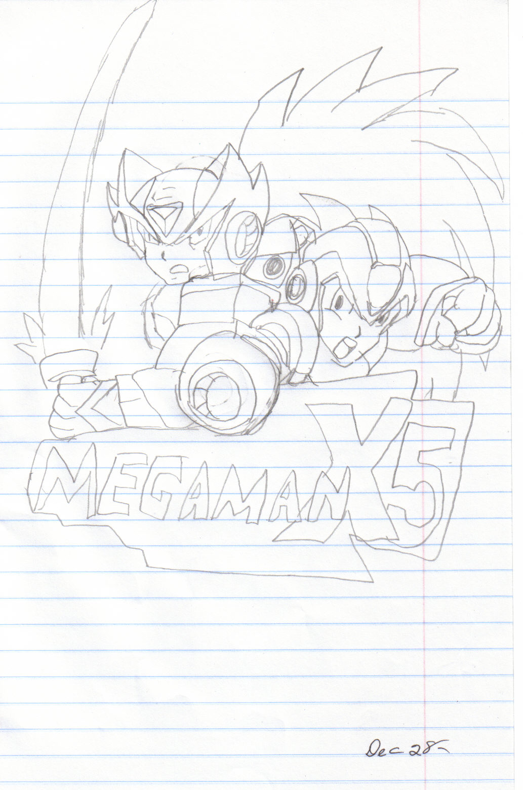 Megaman X 5 Game Book Cover by Mega_Zero13