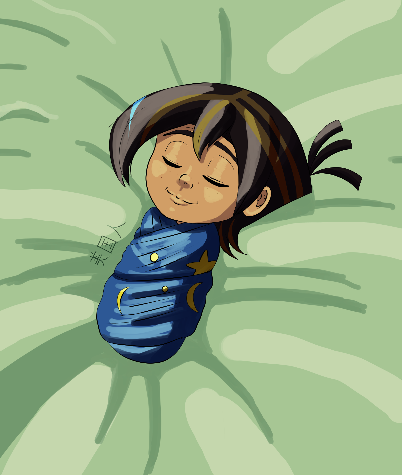 Tumblr Art Request: Blanketed Baby Varian by Meiguoren