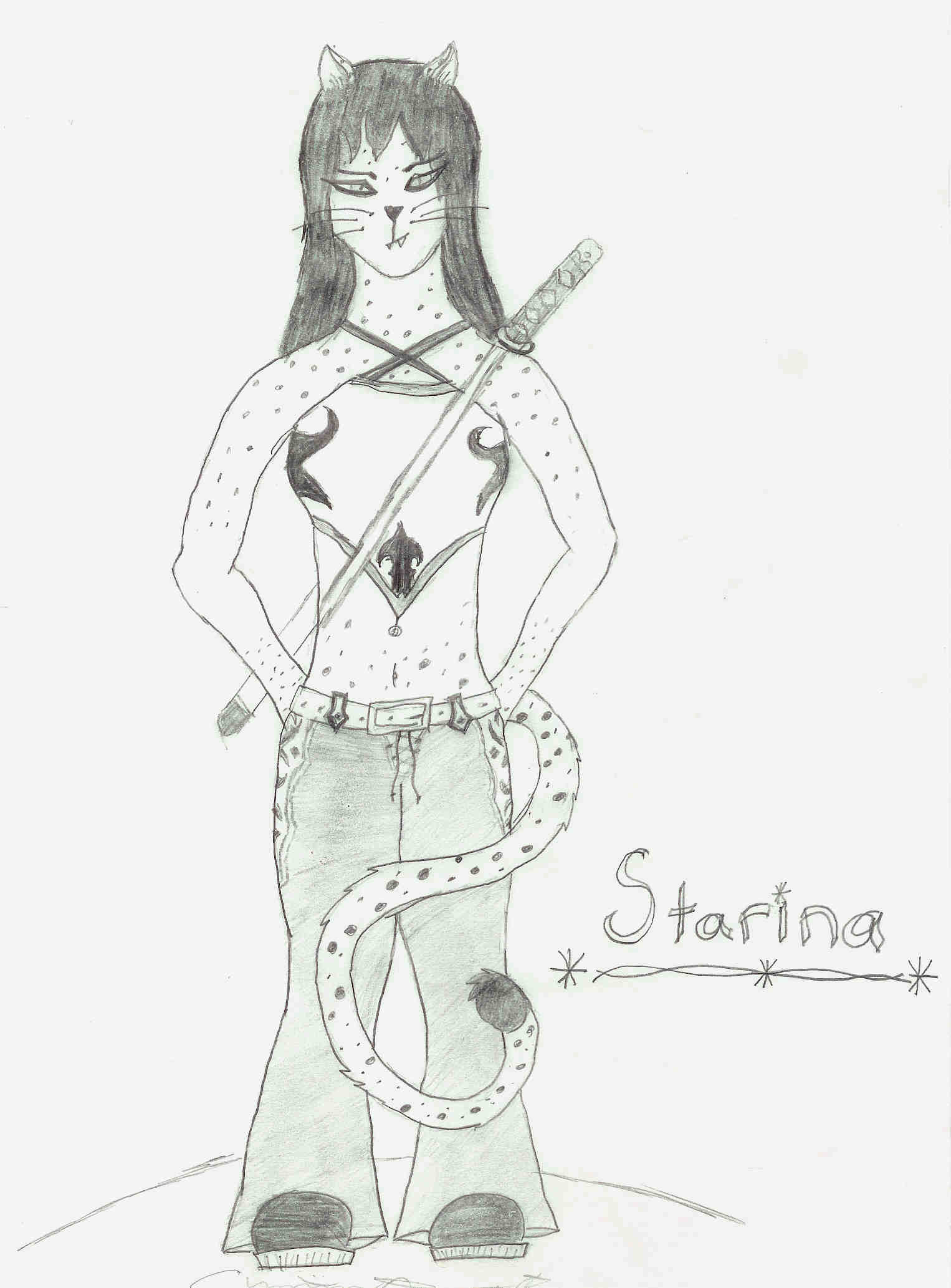 Starina the Snow leopard warrior by Melodyfire
