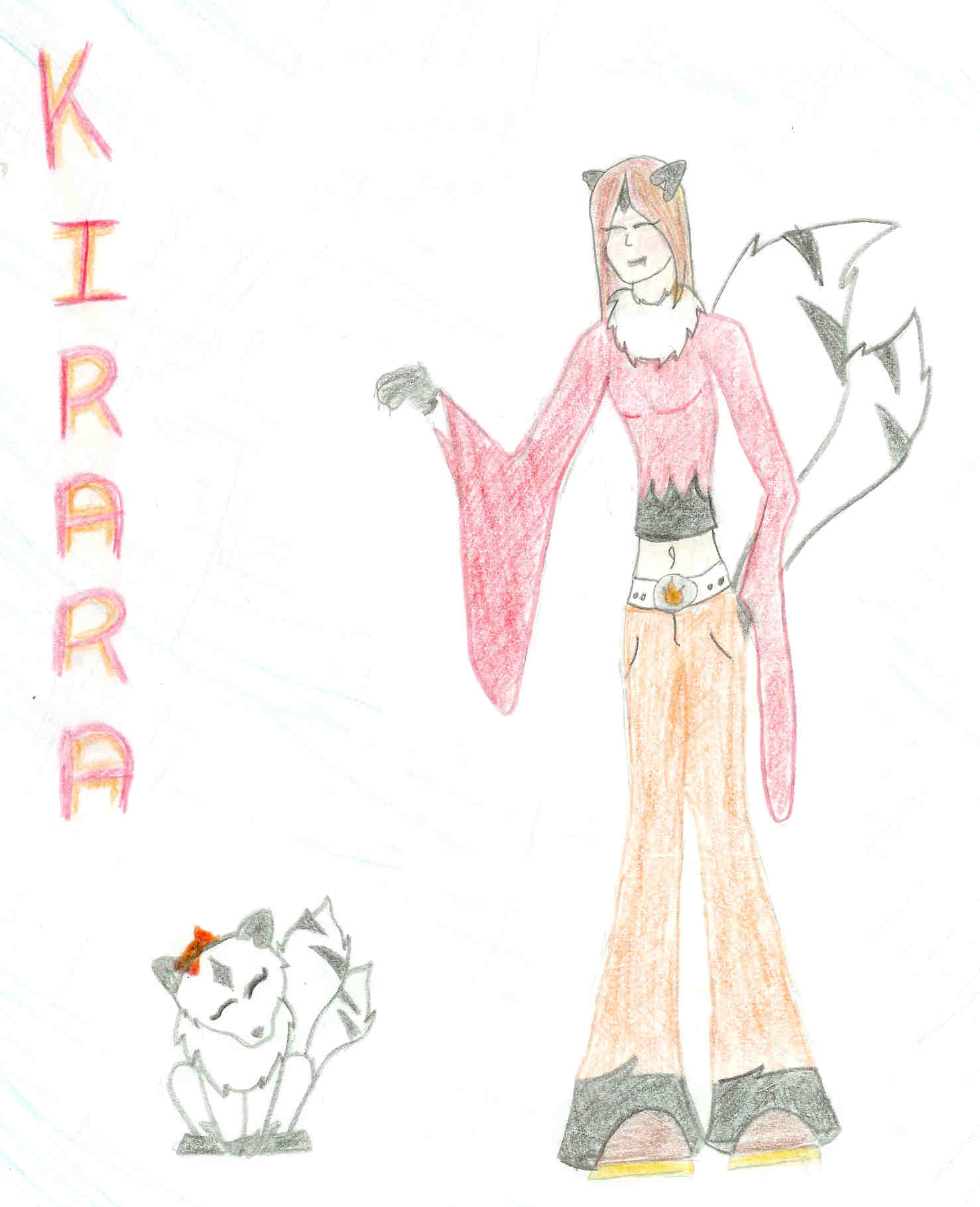 Kirara and her human form! by Melodyfire