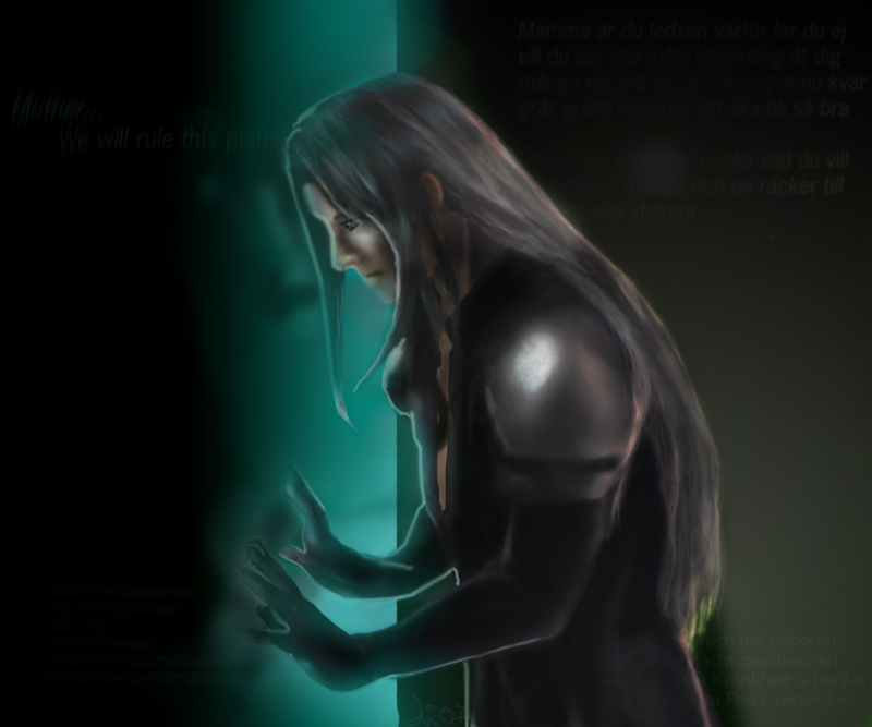 Sephiroth by Jenova's tank by Melus