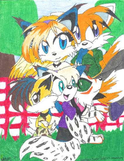 The lil' Feline/Canine Family by Melvintomm