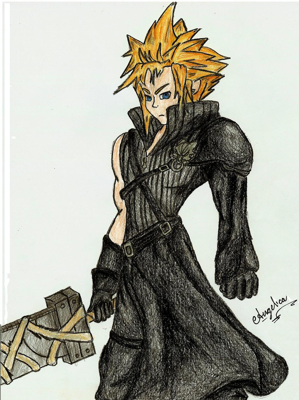 Cloud from KH2\FF7:AC by Mentally_Unstable