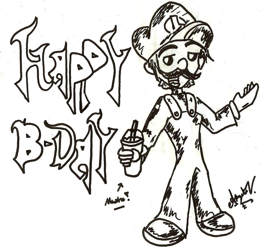 Birthday Luigi by Mentally_Unstable
