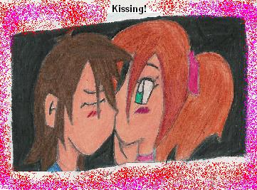 Chris & Michelle Kissing! by Meowchi