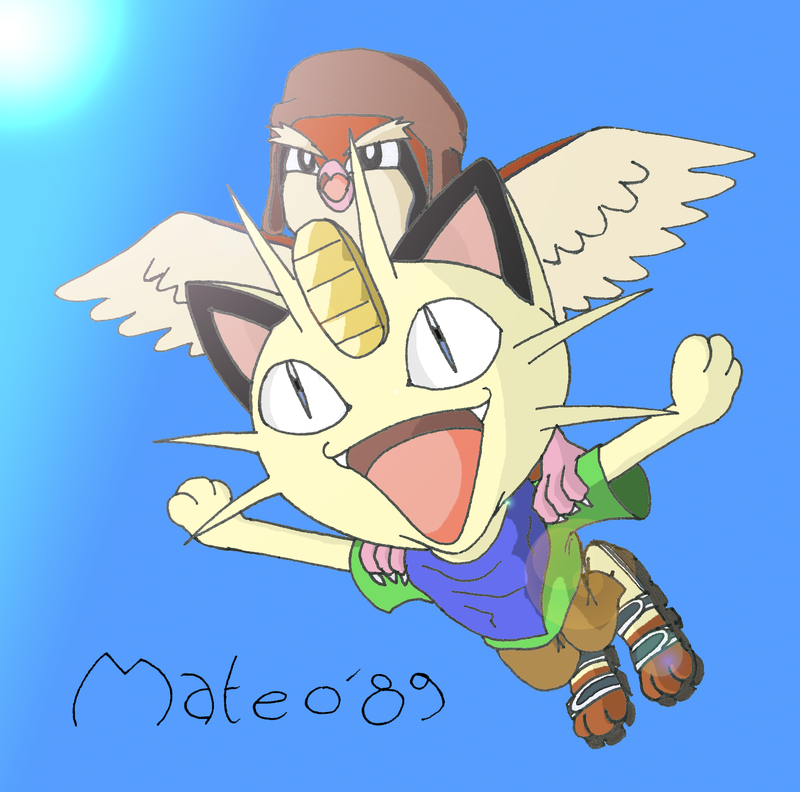 Meowth and Orville by Meowthfan
