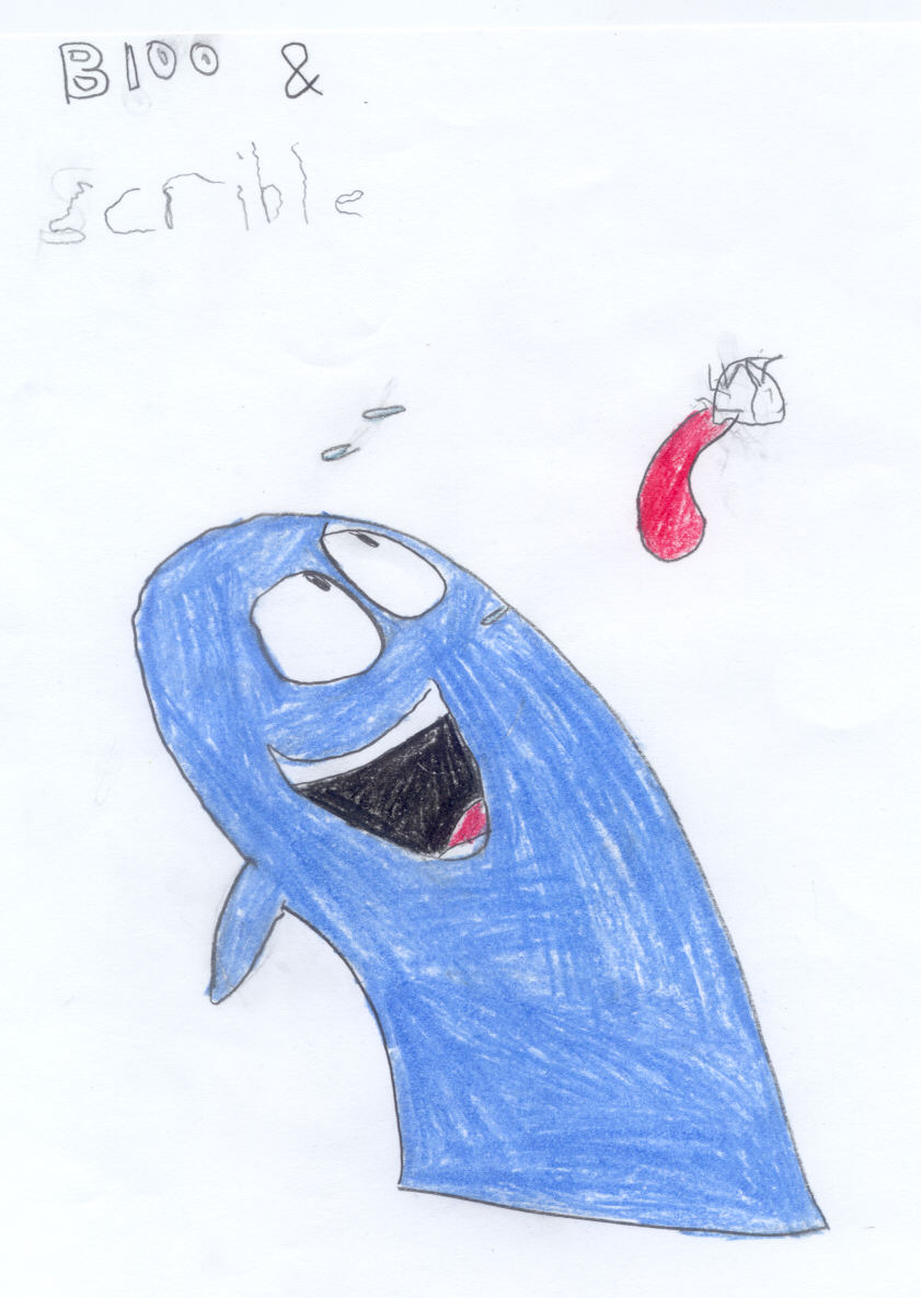 Bloo with spitting scribble by Mephisto_lord_of_hatred