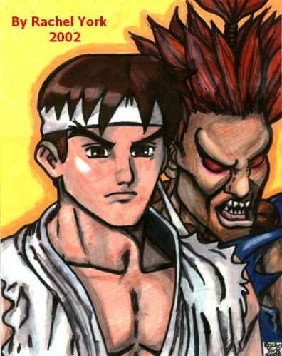 Ryu & Akuma by MercyfulQueenDiamond