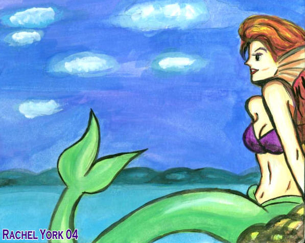 Mermaid in watercolors by MercyfulQueenDiamond