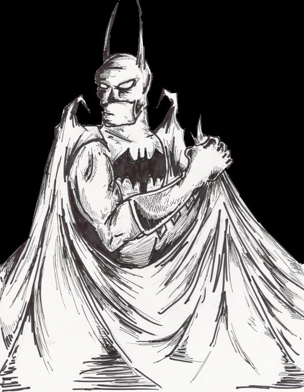 Batman Black and White by MervPumpkinHead