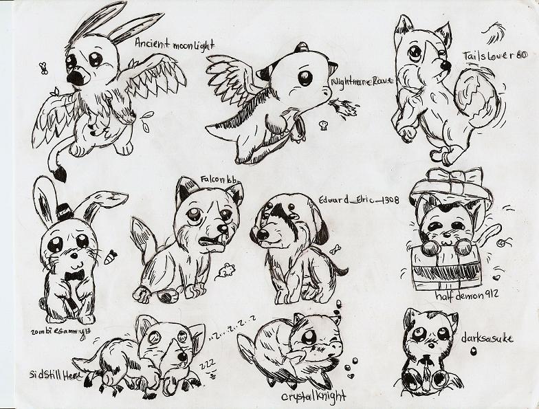 adoptable pets(closest friends) by MetaKnight56