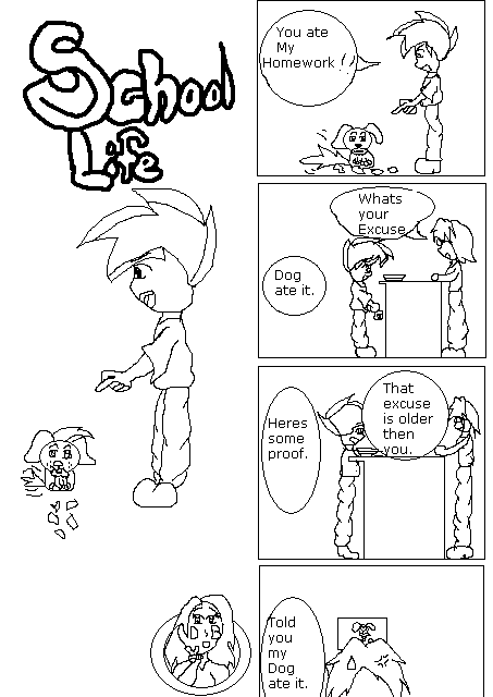 School life ( Comic 1) by Methehedgehog