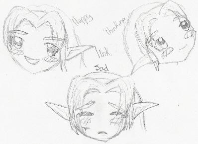 Many faces of little Link by Mew-Mint