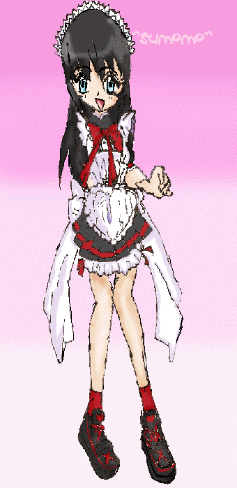 Sumomo In  her Waitress out fit by MewSumomo