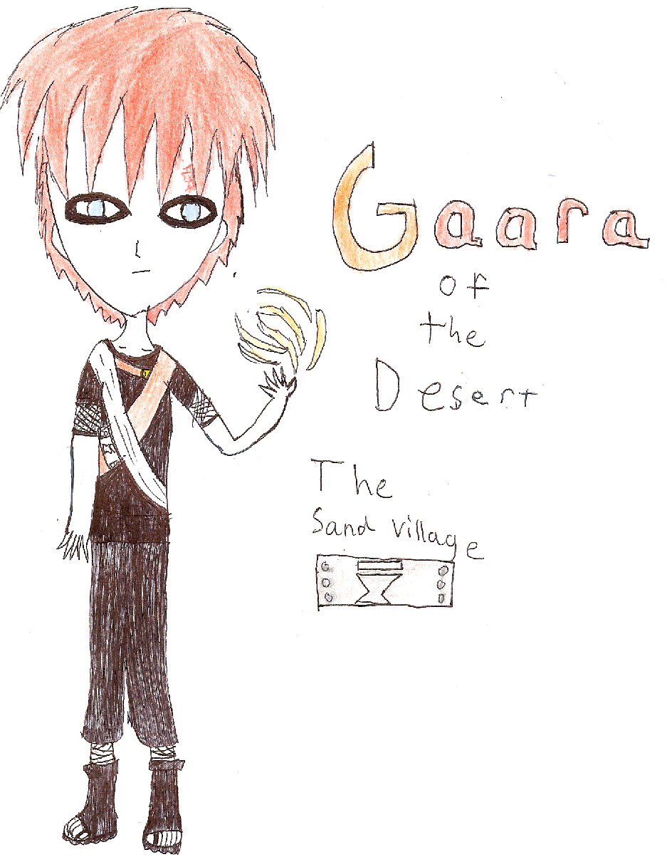 A better pic of Gaara by Mewtwo13
