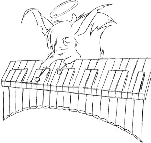 *Eevee Plays the Xylophone* by Miakis_Mallet_Girl