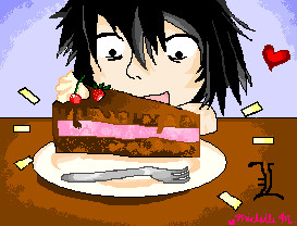 L and His Beloved Cake by Michellie