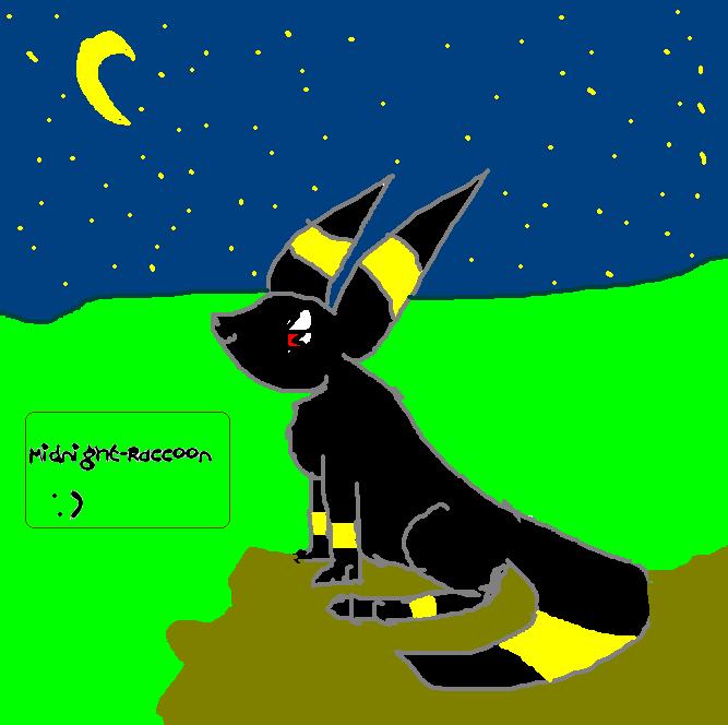 Me on the swirly....hill...thing at night by Midnight-Raccoon