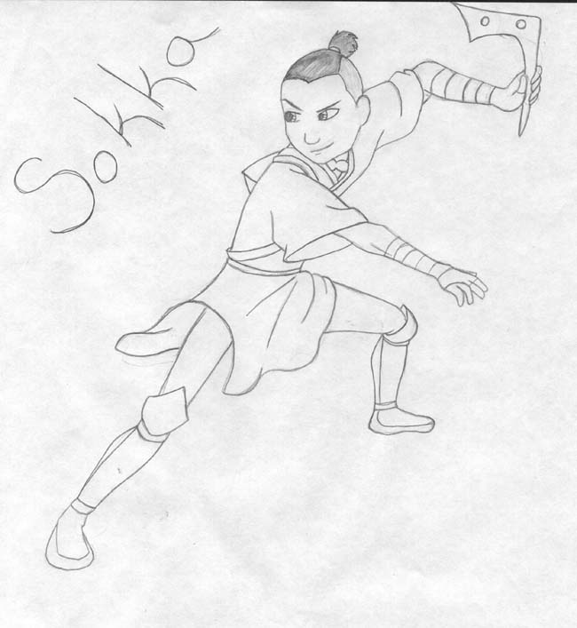 Sokka in his Most drawn Pose by MidnightDreams