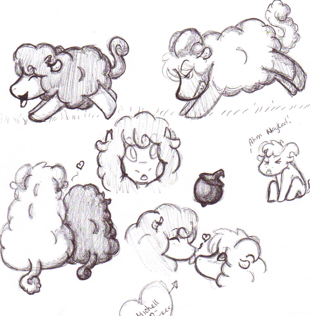 Sheep doodles by MidnightSummersDream