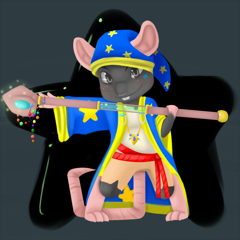 Commission|TekStation: Lance the Rat Wizard by MidnightSummersDream