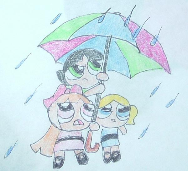 In the rain by Midnight_Crow