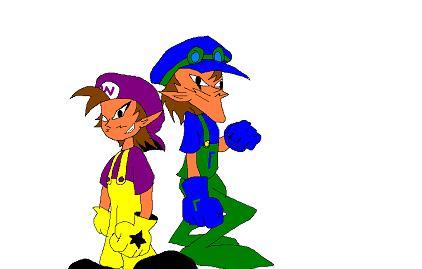 Wario and Waluigi as Teenagers by Mightyboy7
