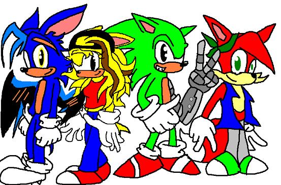 4 Sunflower_Hedgehog and Flash_the_Hedgebot by Mightyboy7