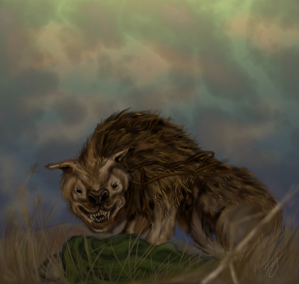 Lord of The Rings: A Warg at Dusk by Mik