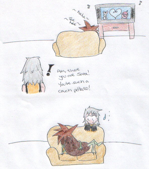 "Sora's such a couch potato!" by Mika_Shinsuke