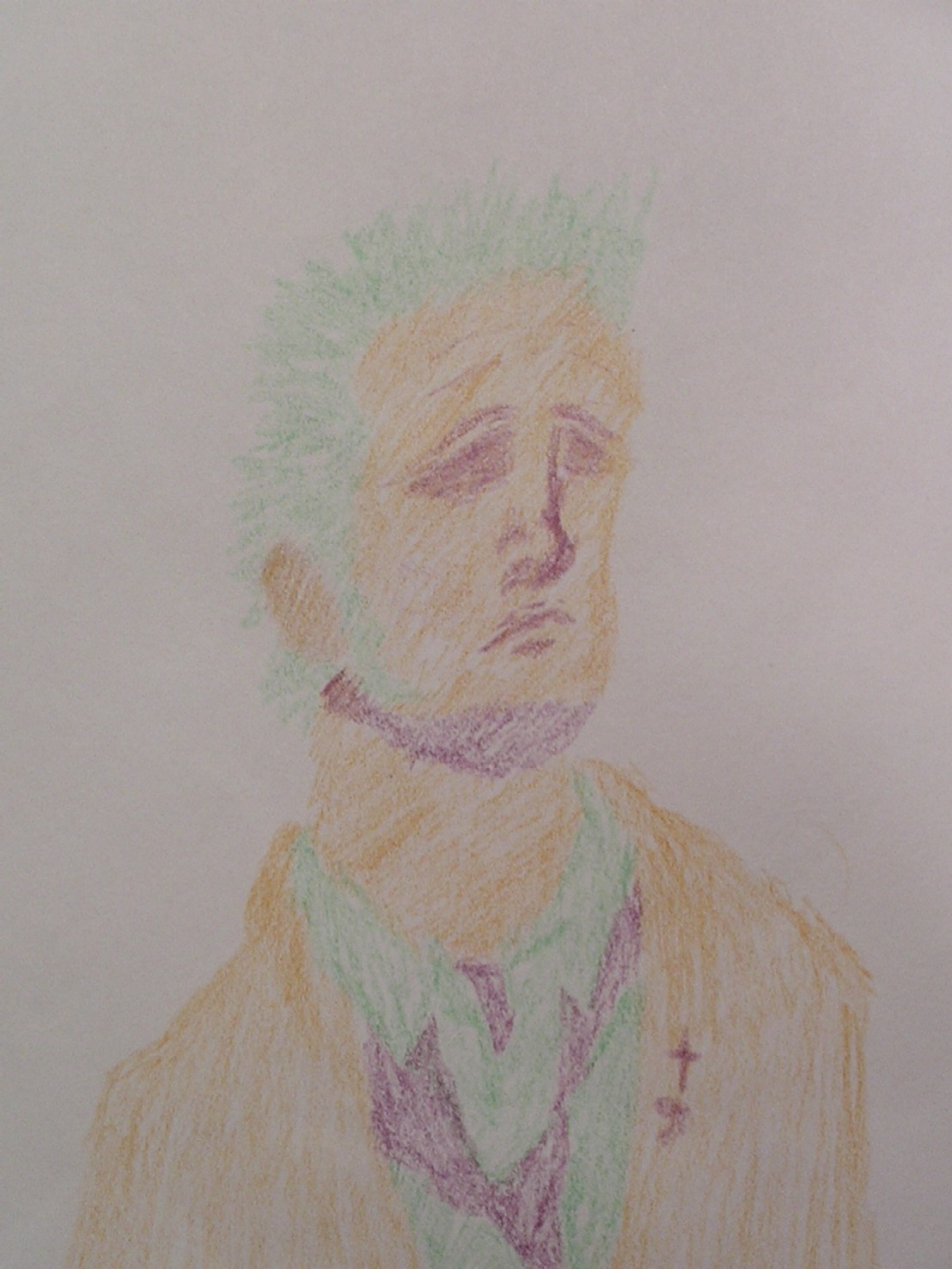 Mike Dirnt (colored pencil) by Mike_Dirnt_Obsessed