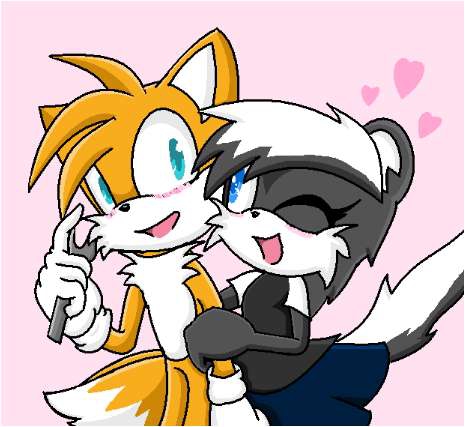 Sophie and Tails aww by Milesprower_Fox