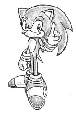 Pencil Sketch Sonic by Minon