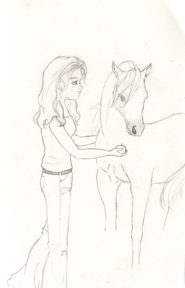 Self Portrait with Horse by Mira