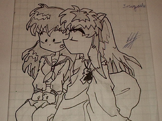 Inuyasha and Kagome n_n by Misao_Nightteare