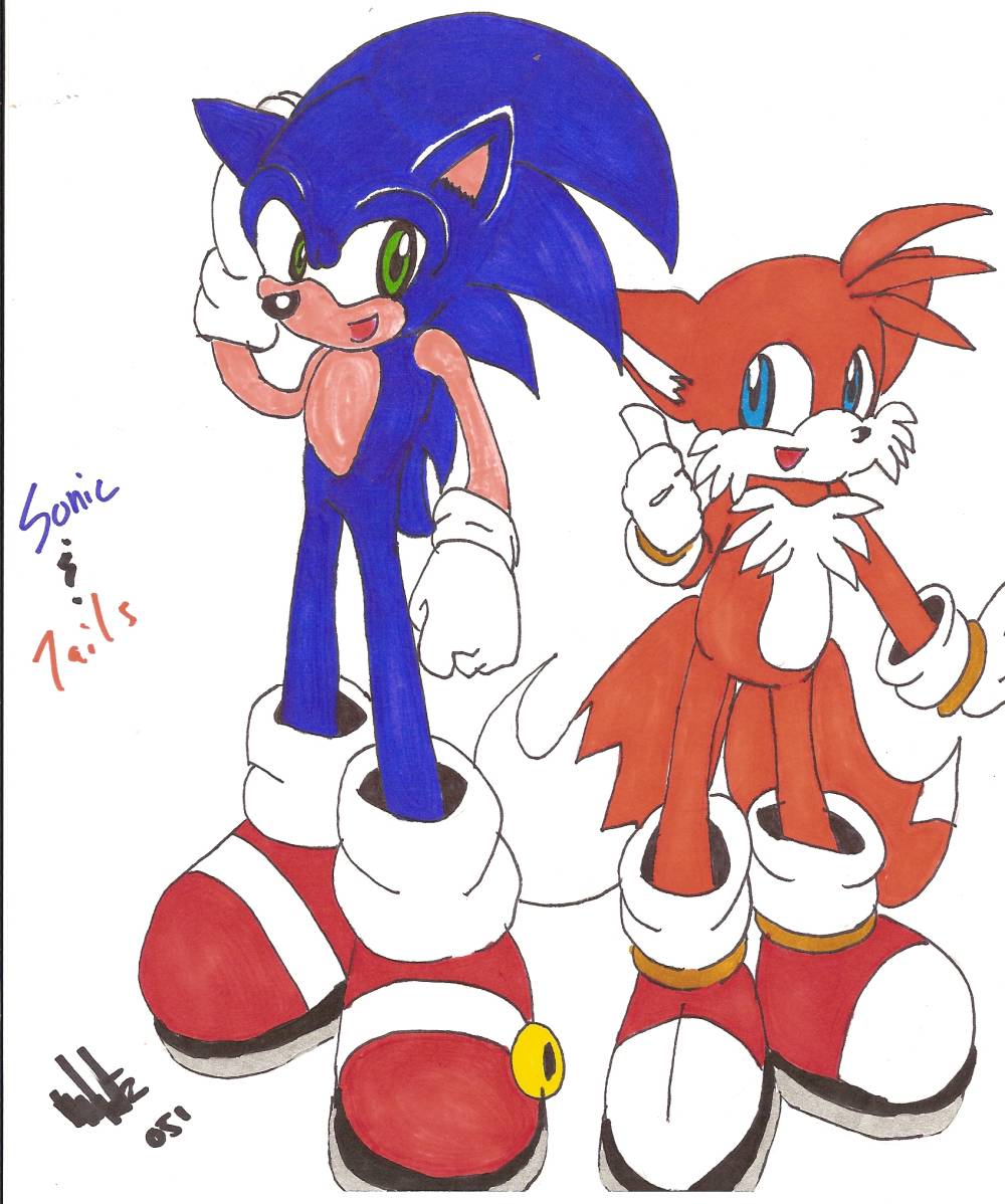 Sonic and Tails by MissMewmichan