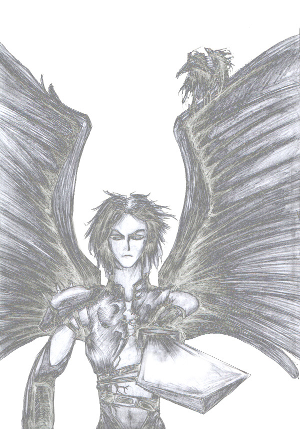 Lucifer and a birdie by Miss_Ratface