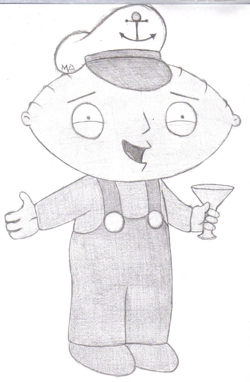 Stewie with a martini by MitchellP