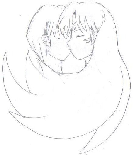 Kaiba and Sesshomaru Kiss by Mizuha2009