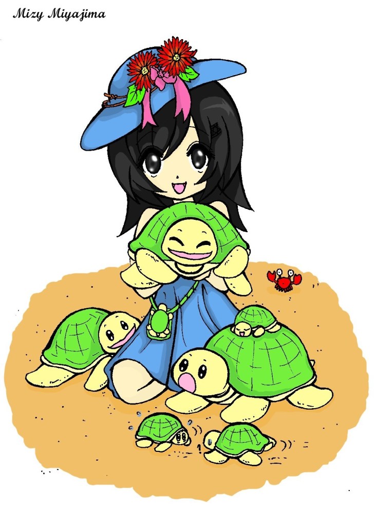 Turtle lover girl ! by MizyMiyajima