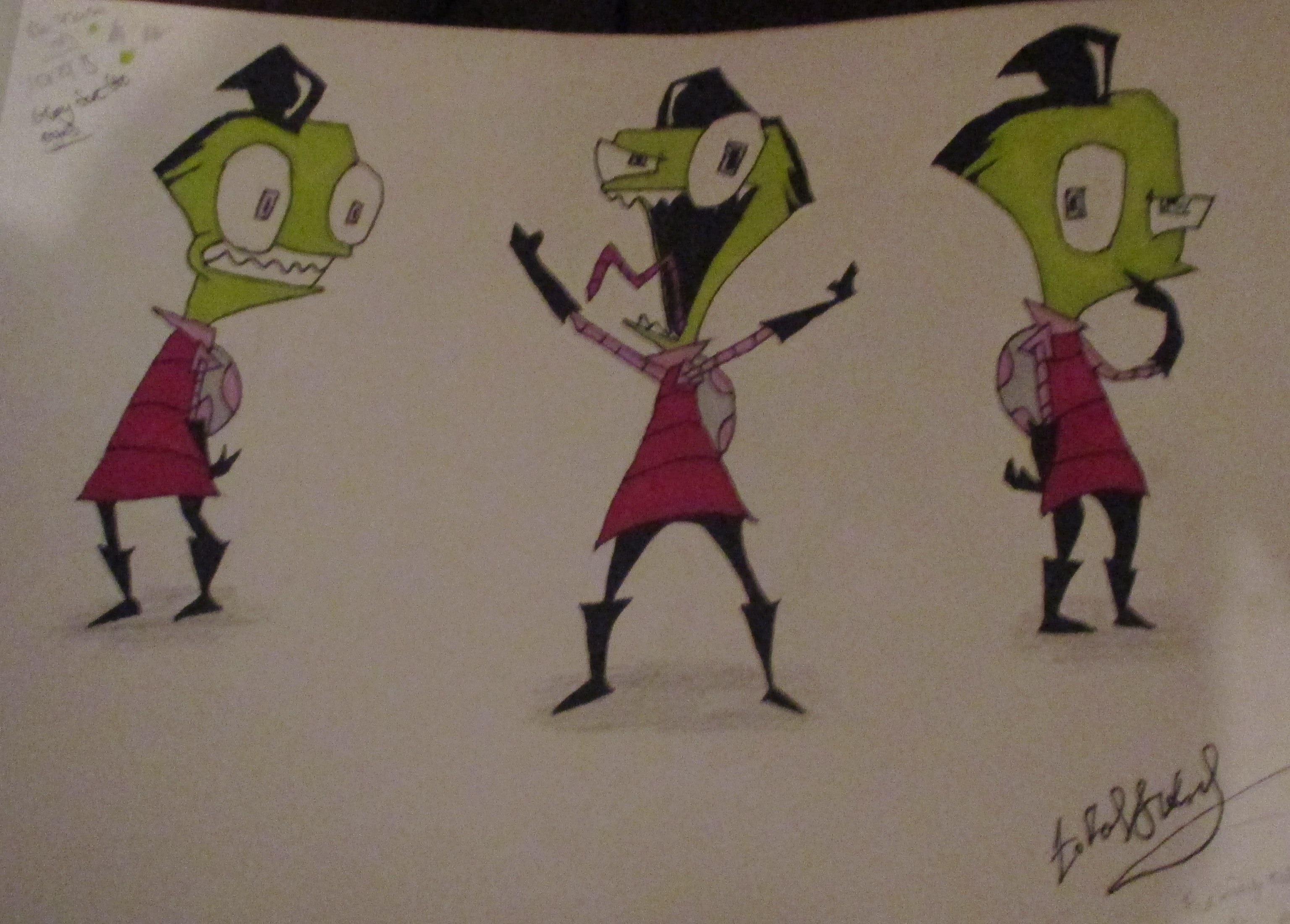 Invader Zim ~ Various poses (In disguise) by Mlurtz