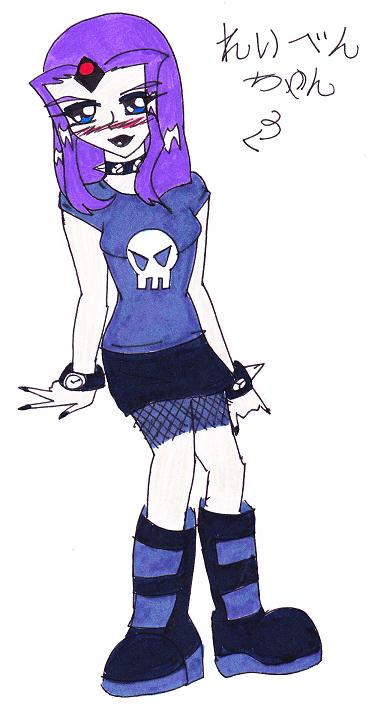Raven in Yumi's clothes by MomoRyu