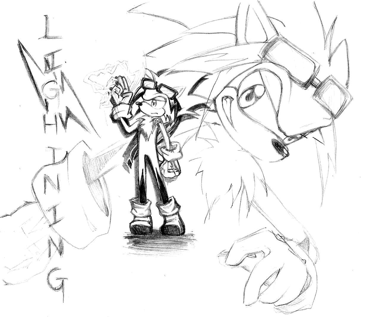 Lightning the Hedgehog by Moni-kun