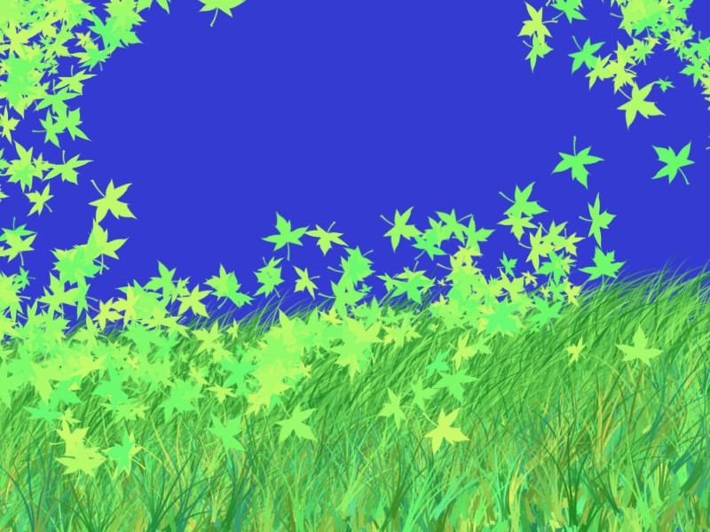 Grass and Leaves (Green) by MoonDust