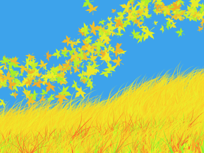 Grass and Leaves (Yellow) by MoonDust