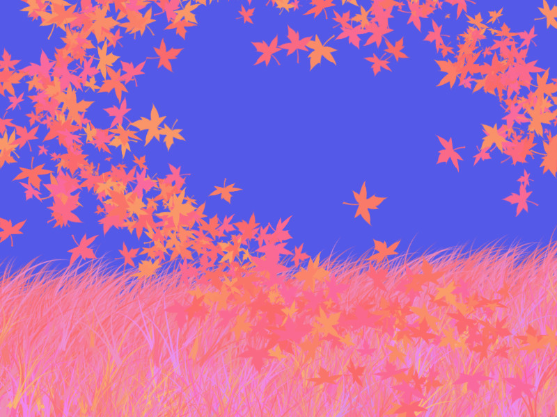 Grass and Leaves (Pink) by MoonDust