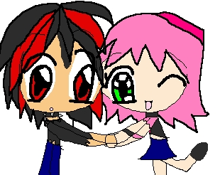 Chibi Humans Shadamy-Holding Hands! by MoonPartner
